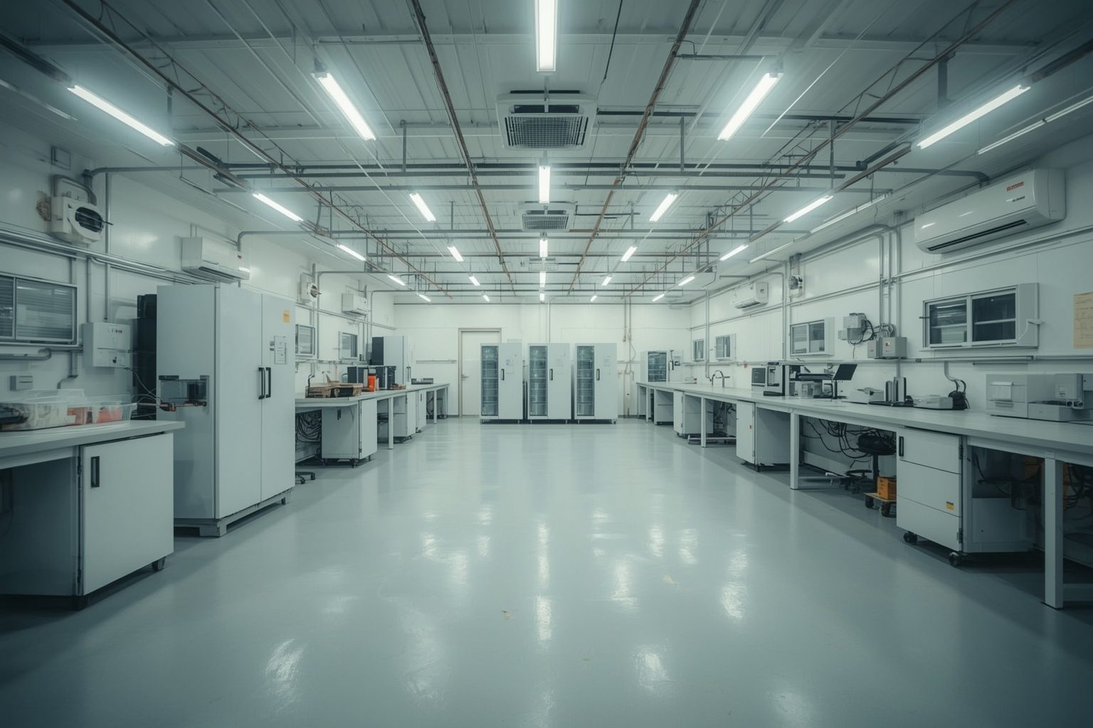Técnico em refrigeração realizando manutenção em compressor de ar condicionado